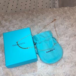 Authentic Tiffany & Co rose gold smile pendent